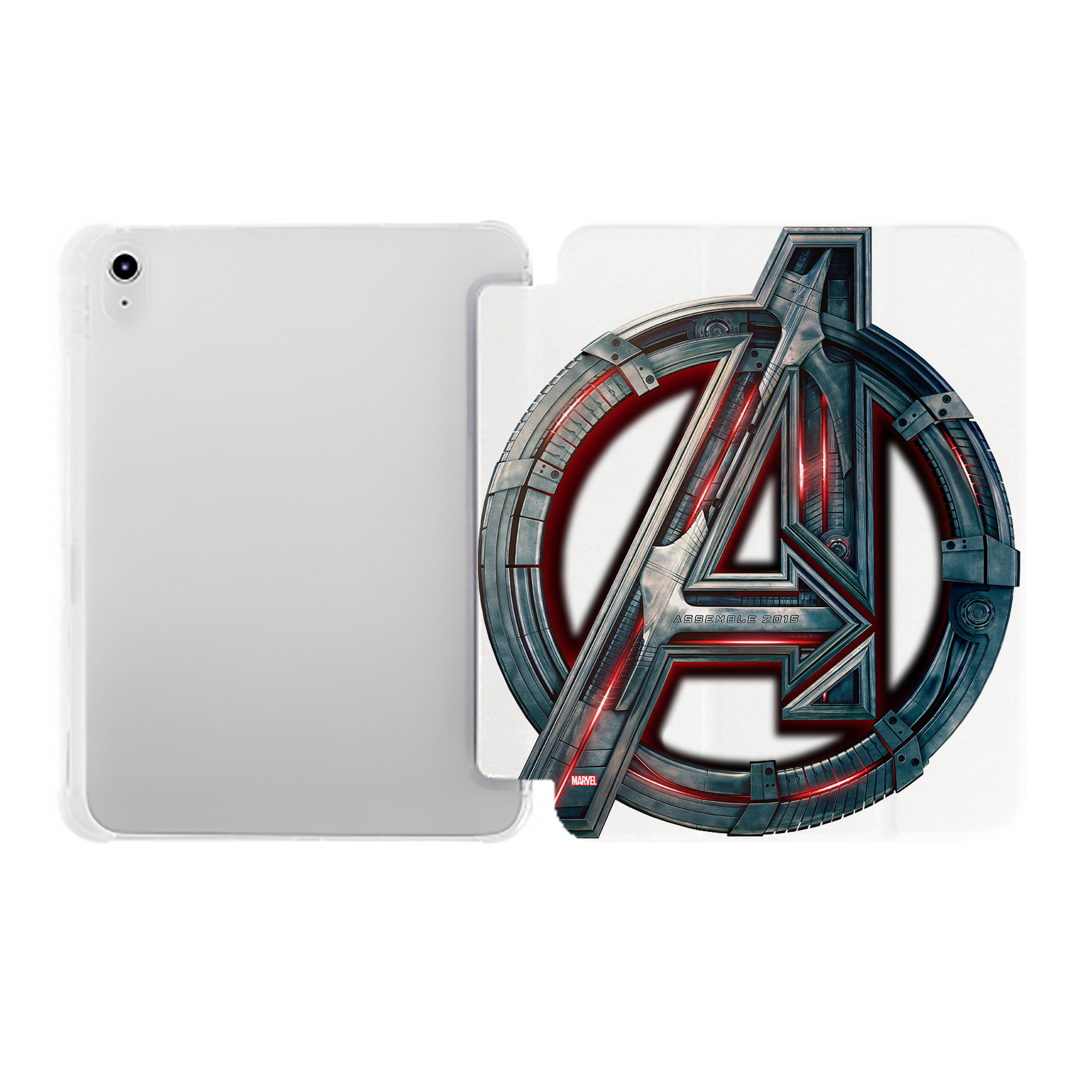 （画像用） アベンジャーズ The Avengers IPad ケース ペン収納付き 三つ折りスタンド PUレザー×シリコン 対応機種9.5/10.5/10.9インチ